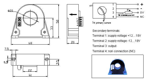 Closed-loop Hall current sensor CHB-50SF